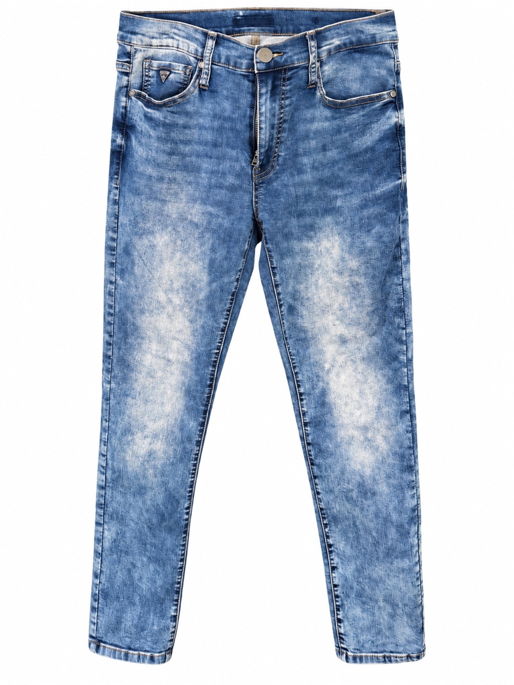 GUESS Men’s Blue Acid Wash Slim Jeans Size 32x30
